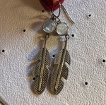 Handmade silver earrings with moonstone like new