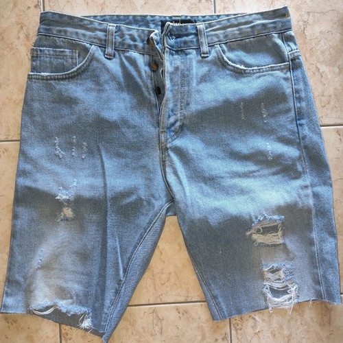 Zara denim bermuda size L blue like new