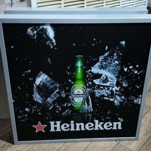 Heineken Illuminated Double-Sided Sign New, Logo Changeable