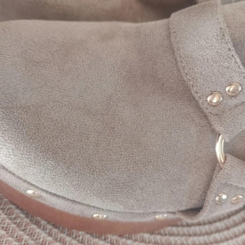 Stephan Paris suede clogs platforms size 38, beige taupe