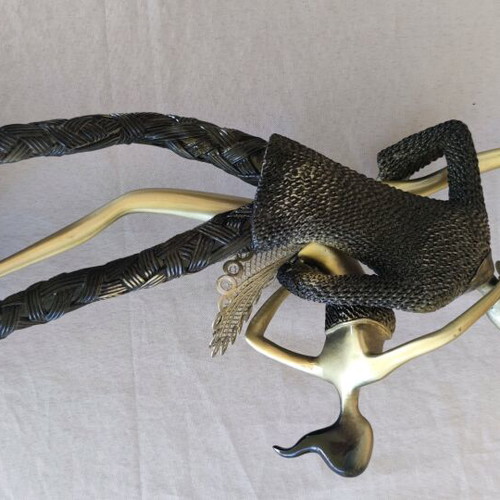 Decorative metal sculptures new, dancing couple and doll