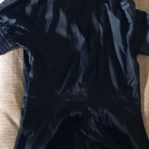 Black satin shirt with short sleeves H&M like new, size M