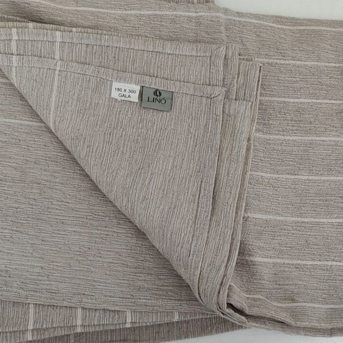 LINOhome Gala Sofa Cover Set new, linen, beige with white stripe