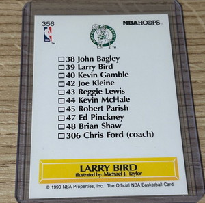 Κάρτα Larry Bird Boston Celtics Special NBA Hoops 1990-91