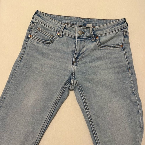 H&M jeans blue low waist flare denim used size 38