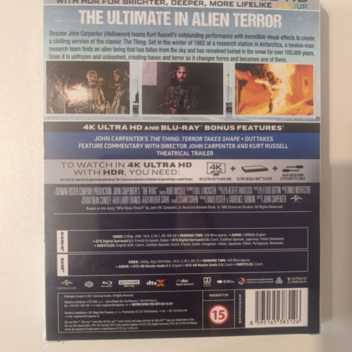 The Thing 4K Ultra HD & Blu-ray, Greek subtitles, John Carpenter