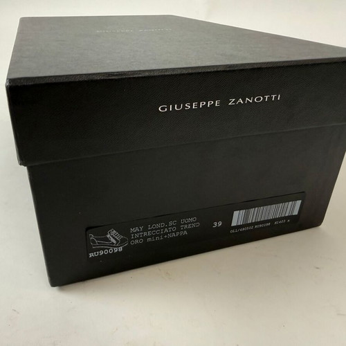 Giuseppe Zanotti May London men's shoes new, black and gold, size 39-40
