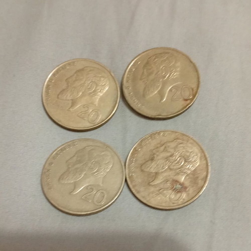 Coins of Greece and Cyprus used, pack of 22 pieces