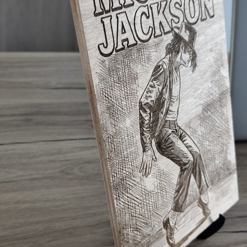 Michael Jackson wooden handmade image new
