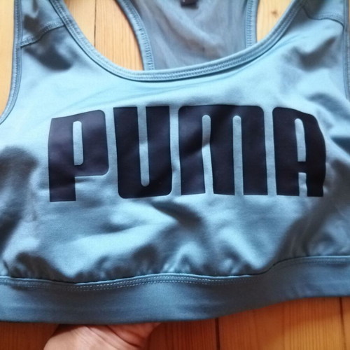 Puma 4Keeps women's sports bra size L, blue green