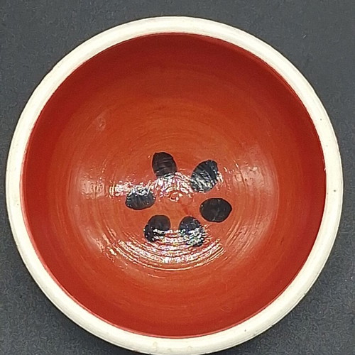 Handmade Sifnos Bowls set of 2, like new, ceramic with watermelon design
