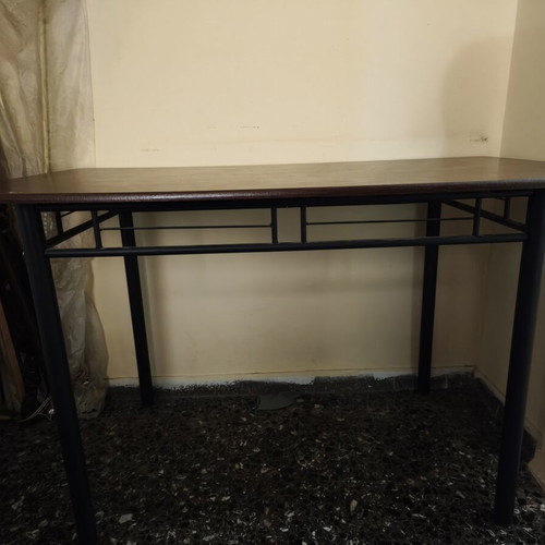 Table with 3 chairs used, removable parts, dimensions 75x119x67 cm