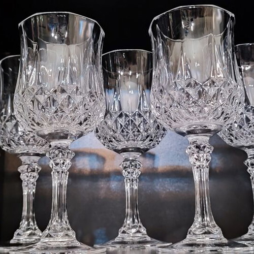 Cristal D'Arques Longchamp Water Glasses Set of 7 like new