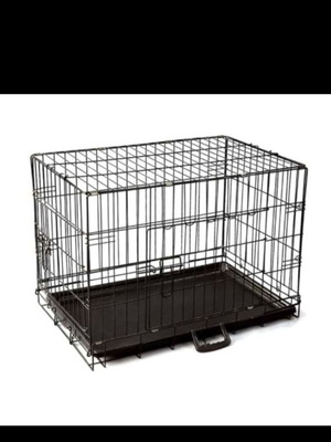 Crate for large dogs metal black, new
