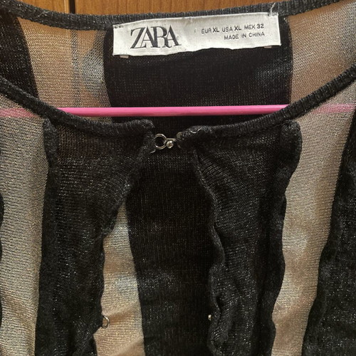 Zara cardigan like new, black and beige, size XL