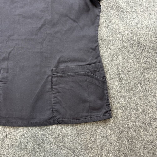 Dickies women's medical scrub top used, size Large, gray