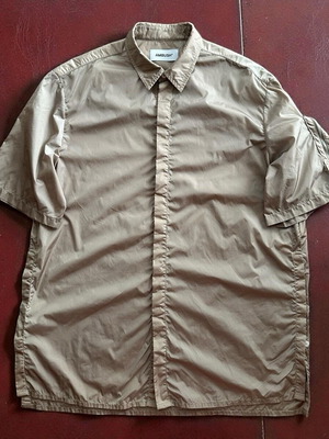 Ambush FW21 lightweight nylon short-sleeve shirt used, beige, size 50
