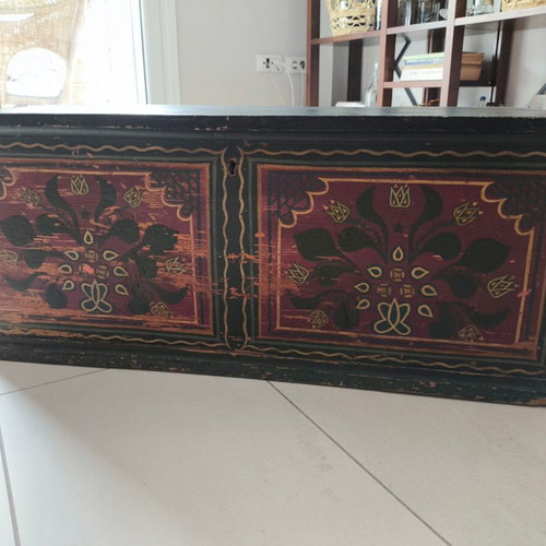 Wedding Chest used with Painted Floral Decoration circa 1900