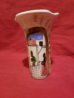 Clay vase used, height 18cm