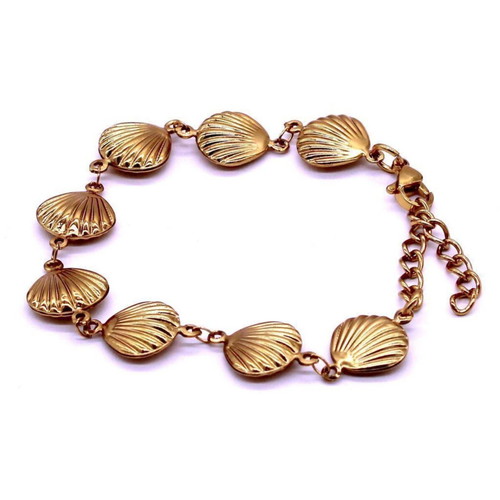 Bracelet with shells made of stainless steel, new