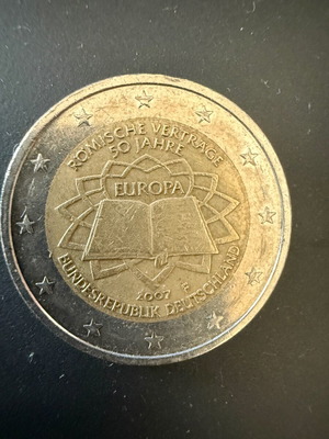 Rare collectible 2 euro coin Romische Vertrage 50 Jahre used