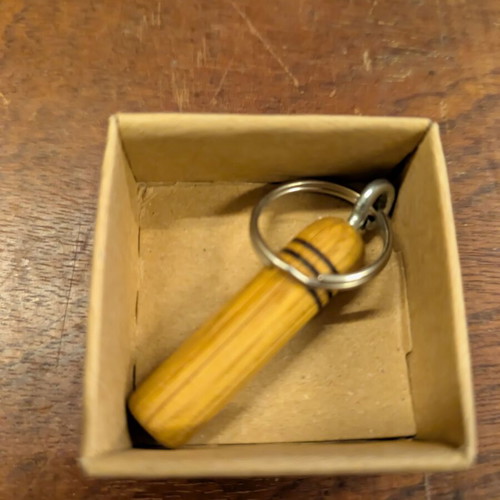 Handmade Oak Wood Whistle Keychain new