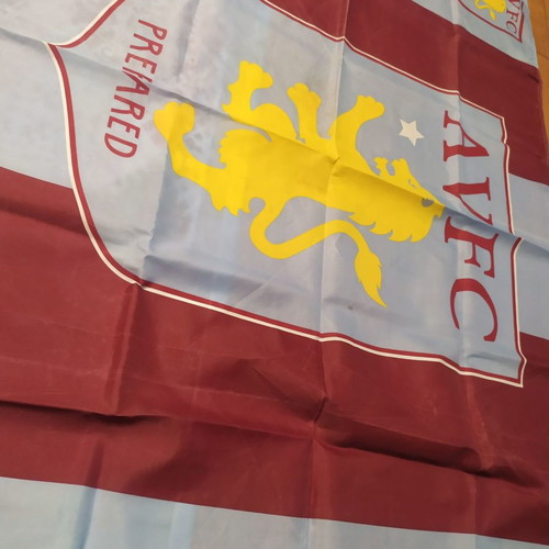 Aston Villa large flag used 0.90 m x 1.50 m