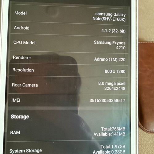 Samsung Galaxy Note SHV-E160S used Korean Olleh version 32GB