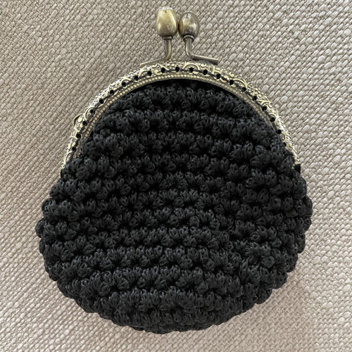 Knitted black wallet