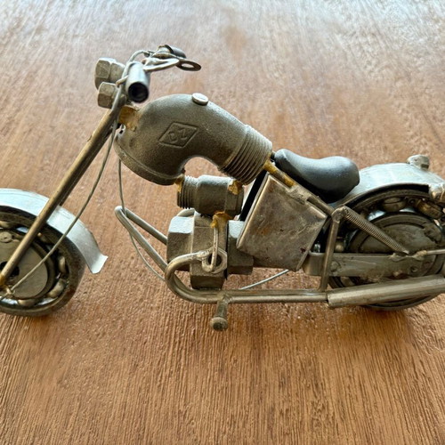 Decorative Harley-type motorcycle like new, metal construction
