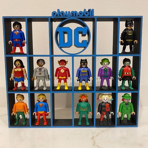DC Playmobil stand like new for Kinder surprise figures