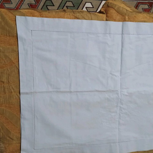 Set of 2 pillowcases light blue with cutwork embroidery like new