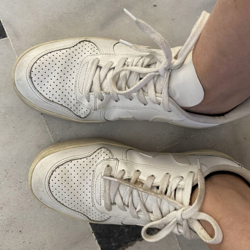 Veja sneakers size 39 used, white with beige sole