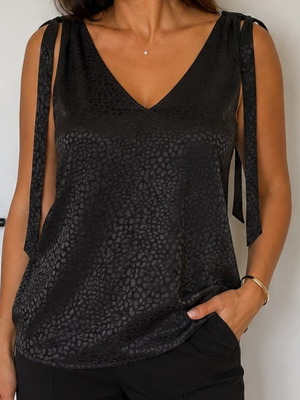 Αμάνικο σατινέ μπλουζάκι με animal print Shein καινούργιο, μέγεθος L