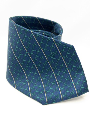 Gucci вратовръзка от коприна употребявана, синя и зелена