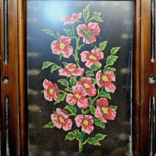 Embroidered handmade artwork used in frame 46x34