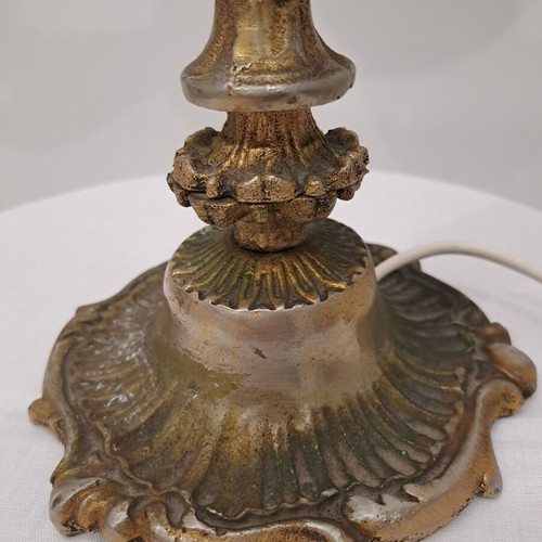 Bronze vintage table lamp used with three E14 bulbs