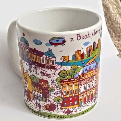 Collectible mug with Bratislava view like new