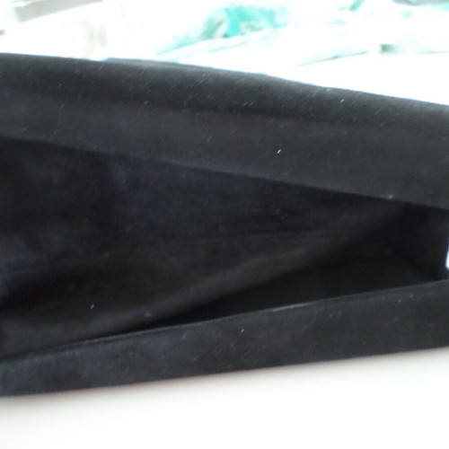 Suede bag black and red like new