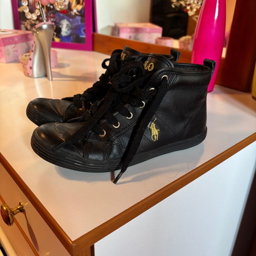 Polo Ralph Lauren sneakers used, leather, black, size 36