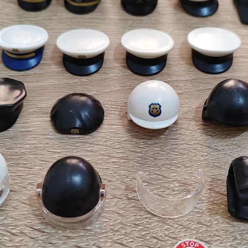 Playmobil Police Hats and Accessories used, set