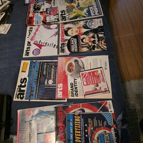 Computer Arts and Computer Arts Projects magazines like new, pack of 10 with collectible CDs
