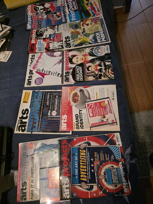Computer Arts and Computer Arts Projects magazines like new, pack of 10 with collectible CDs