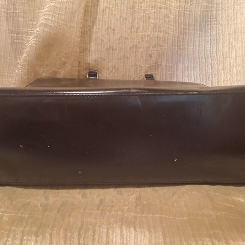 Vintage Aslanis Black Leather Briefcase Marcoderm used