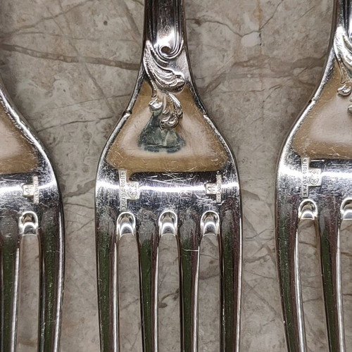 Christofle Marly dinner forks used, set of 3 pieces