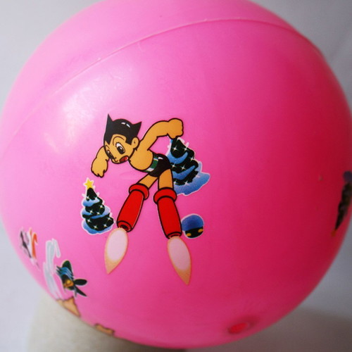 Vintage Astro Boy ρόζ φουσκωτή μπάλα καινούρια