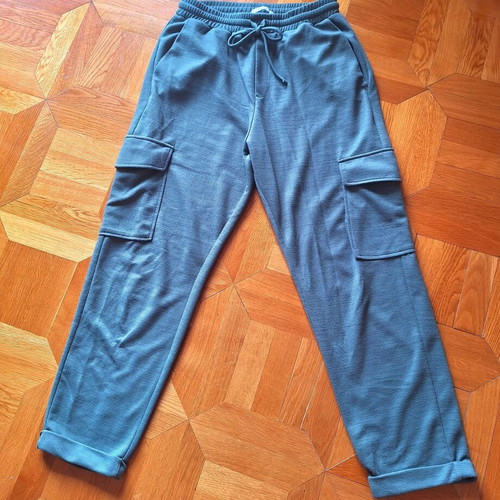 Pull & Bear women's sports pants used, green, size L