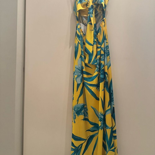 Printed dress with open back like new, multicolored