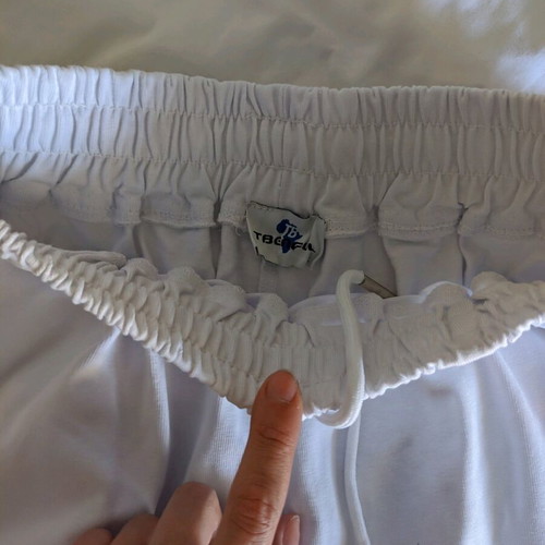 White shorts 23 men's unisex