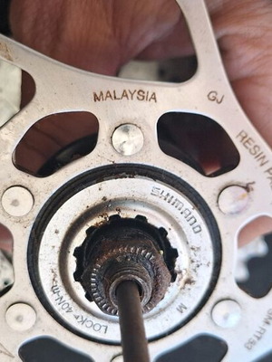 Shimano rear hub with disc brake and 8-speed cassette set